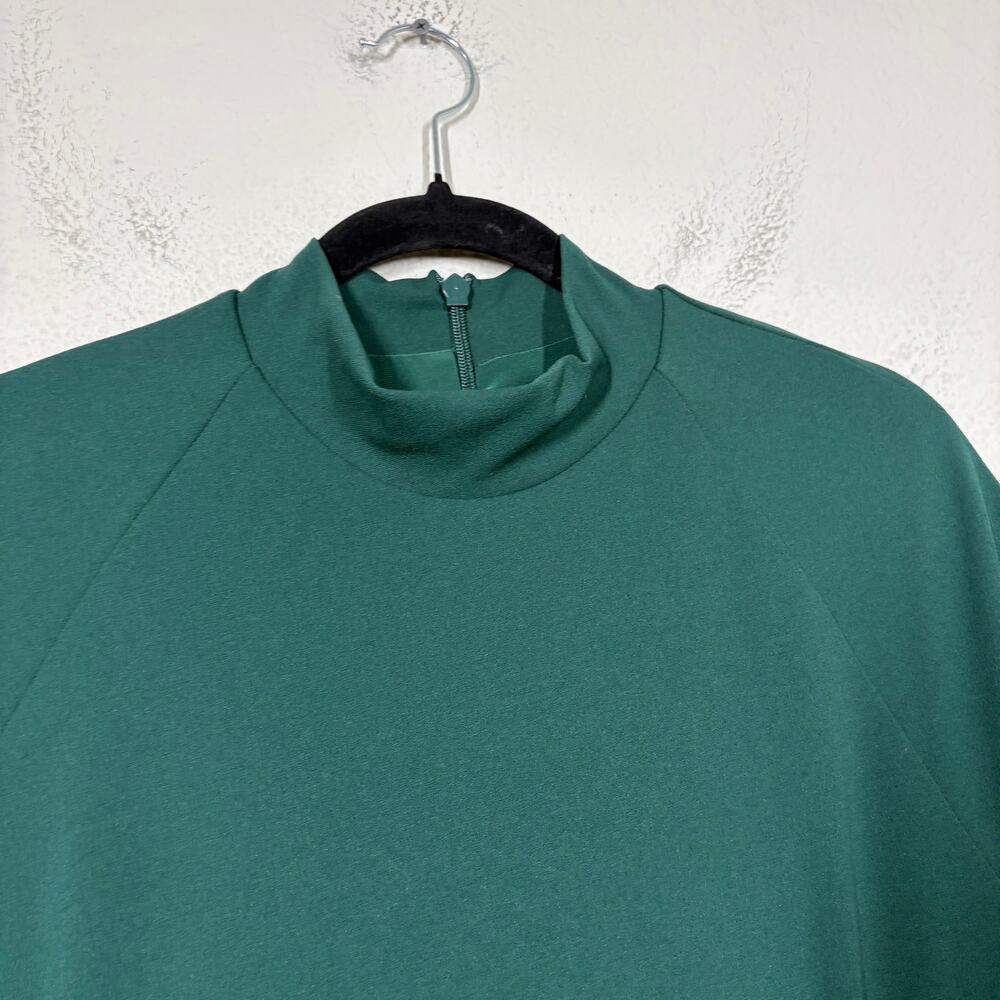 Club L London 12 Alea Dark Green Maxi Dress High Neck Scuba Crepe Gown - Picture 6 of 13